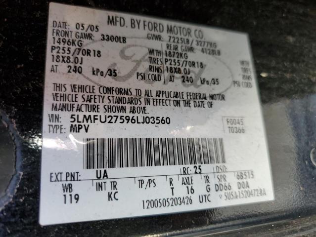 5LMFU27596LJ03560 - 2006 LINCOLN NAVIGATOR შავი ფოტო 13