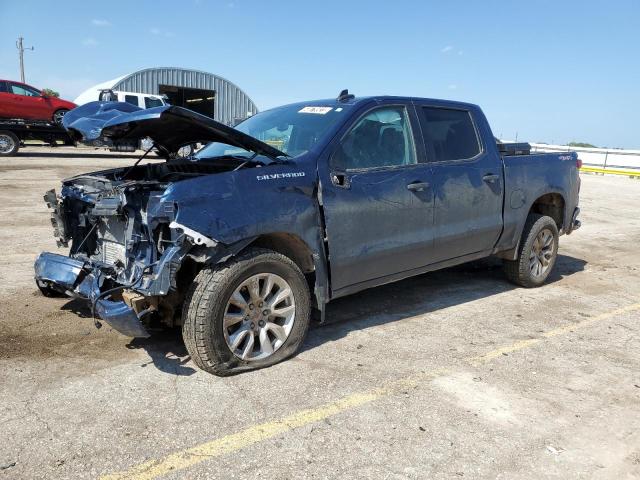 1GCPDBEK7NZ559511 - 2022 CHEVROLET SILVERADO K1500 CUSTOM BLUE photo 1