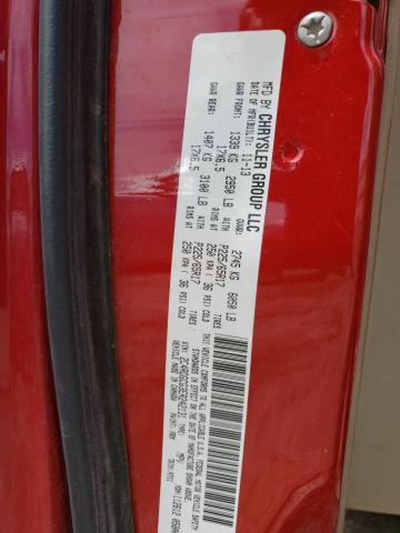 2C4RDGCG3ER242131 - 2014 DODGE GRAND CARA SXT RED photo 13