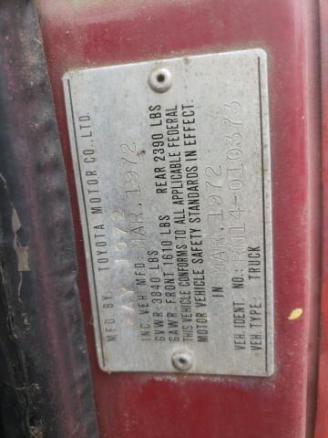 RN14010373 - 1972 TOYOTA HILUX RED photo 13