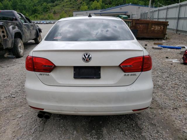 3VWLZ7AJ0BM348347 - 2011 VOLKSWAGEN JETTA SEL WHITE photo 6