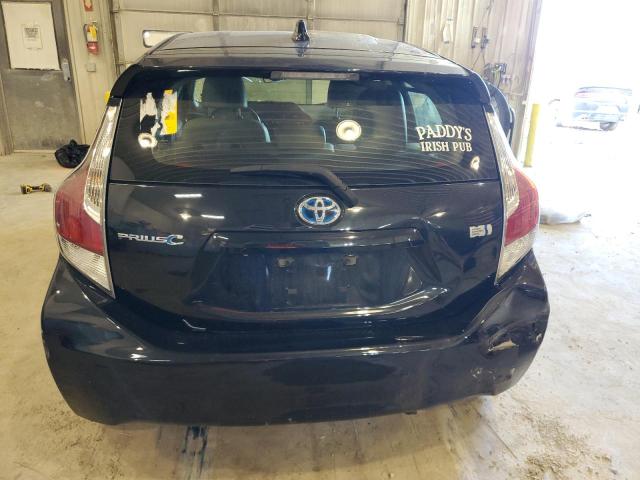 JTDKDTB35F1114178 - 2015 TOYOTA PRIUS C BLACK photo 6