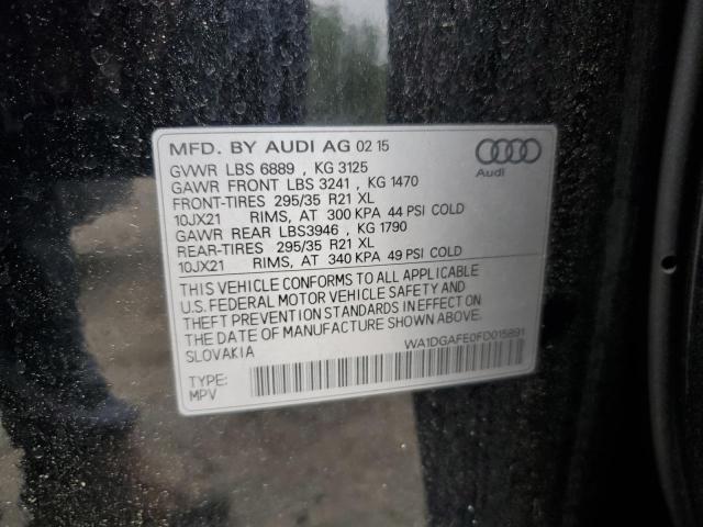 WA1DGAFE0FD015891 - 2015 AUDI Q7 PRESTIGE 黑色 照片 13