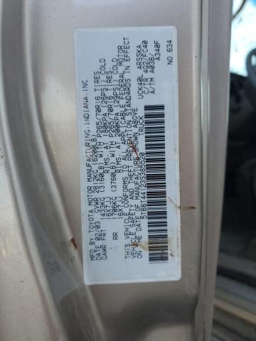 5TBBT44123S385520 - 2003 TOYOTA TUNDRA ACCESS CAB SR5 TAN photo 12