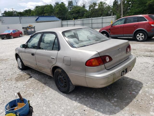 2T1BR12E11C510314 - 2001 TOYOTA COROLLA CE BEIGE photo 2