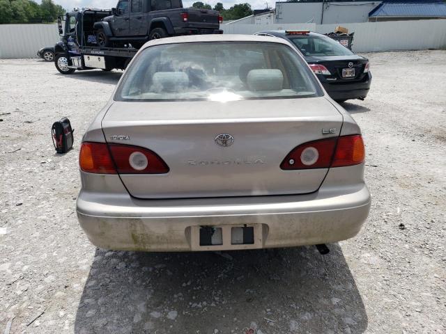 2T1BR12E11C510314 - 2001 TOYOTA COROLLA CE BEIGE photo 6