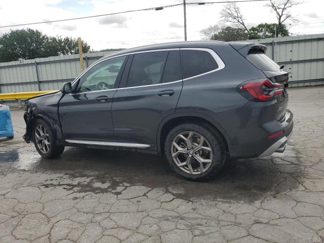 5UX43DP04N9L83612 - 2022 BMW X3 SDRIVE30I GRAY photo 2