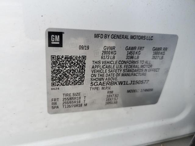 5GAERBKW1LJ150577 - 2020 BUICK ENCLAVE ESSENCE WHITE photo 13