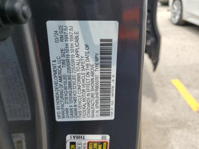 5FNRL6H97RB050767 - 2024 HONDA ODYSSEY ELITE GRAY photo 13