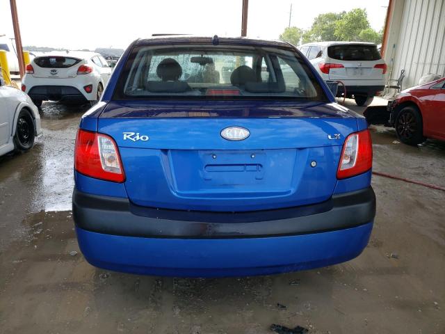 KNADE123376226523 - 2007 KIA RIO BASE BLUE photo 6