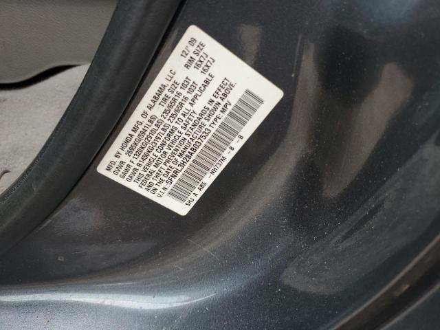 5FNRL3H28AB037533 - 2010 HONDA ODYSSEY LX GRAY photo 13