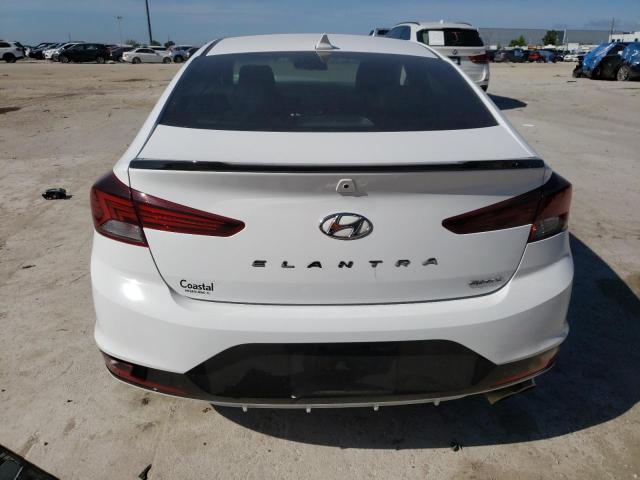 KMHD04LB9KU832160 - 2019 HYUNDAI ELANTRA SPORT WHITE photo 6