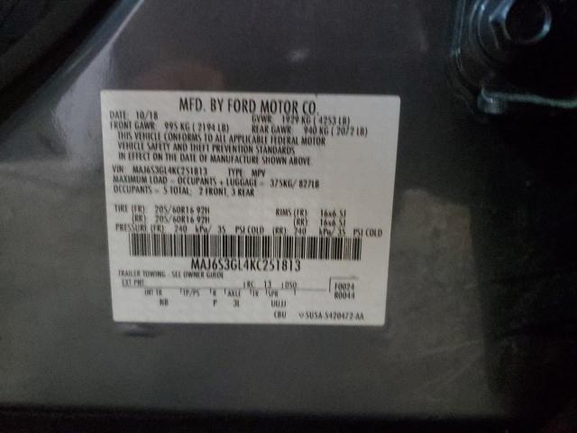 MAJ6S3GL4KC251813 - 2019 FORD ECOSPORT SE Grafito foto 14