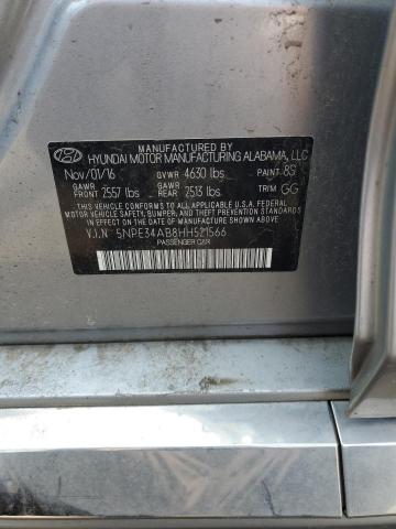 5NPE34AB8HH521566 - 2017 HYUNDAI SONATA SPORT Күміс фото 12