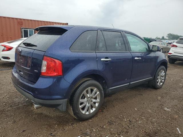 2FMDK3JC1BBA63692 - 2011 FORD EDGE SEL BLUE photo 3