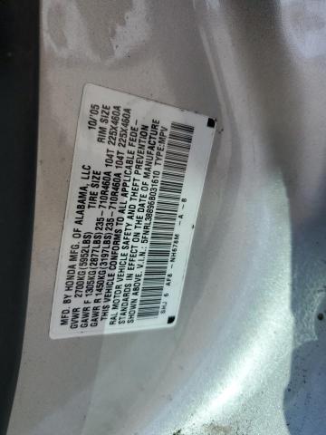 5FNRL38896B031610 - 2006 HONDA ODYSSEY TOURING SILVER photo 13