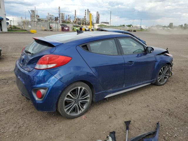 KMHTC6AE0HU304527 - 2017 HYUNDAI VELOSTER TURBO BLUE photo 3