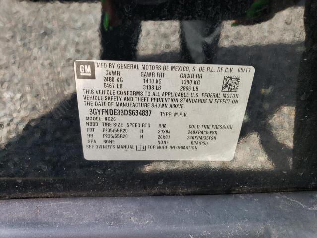 3GYFNDE33DS634837 - 2013 CADILLAC SRX PERFORMANCE COLLECTION Czarny zdjęcie 13