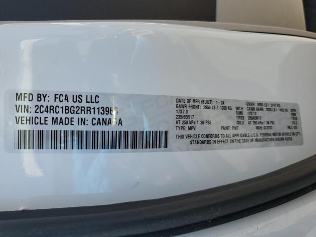 2C4RC1BG2RR113966 - 2024 CHRYSLER PACIFICA TOURING L Ağ foto 13