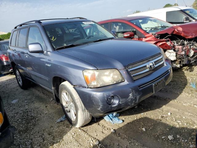 JTEDW21A470022351 - 2007 TOYOTA HIGHLANDER HYBRID BLUE photo 4