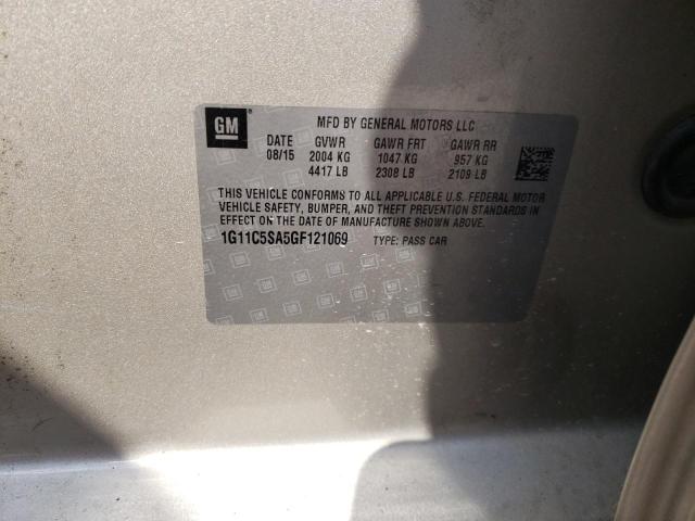 1G11C5SA5GF121069 - 2016 CHEVROLET MALIBU LIM LT 米色 照片 12