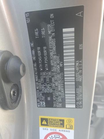 5TDJKRFH1FS217725 - 2015 TOYOTA HIGHLANDER XLE 米色 照片 12