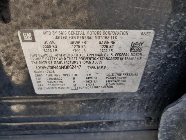 LRBFZMR44ND062447 - 2022 BUICK ENVISION PREFERRED BLACK photo 13