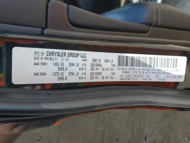 1C4RJFJTXEC347017 - 2014 JEEP GRAND CHER SUMMIT შავი ფოტო 12