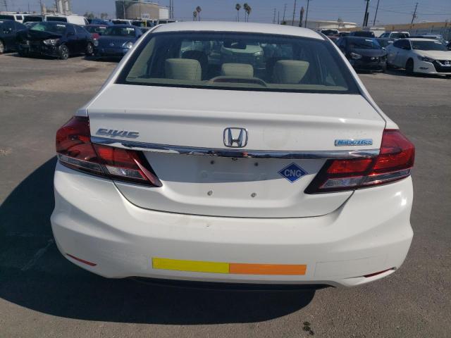 19XFB5F59DE000113 - 2013 HONDA CIVIC NATURAL GAS WHITE photo 6