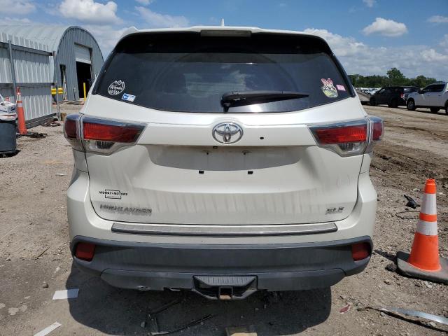 5TDKKRFH8ES020165 - 2014 TOYOTA HIGHLANDER XLE WHITE photo 6