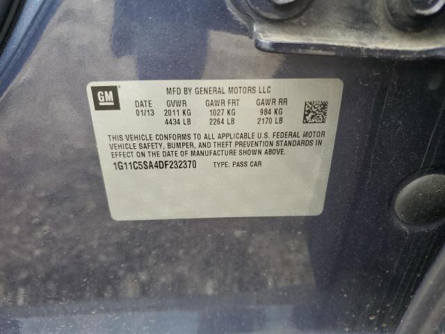 1G11C5SA4DF232370 - 2013 CHEVROLET MALIBU 1LT BLUE photo 12