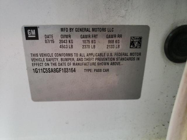 1G11C5SA8GF103164 - 2016 CHEVROLET MALIBU LIM LT 白色 照片 12