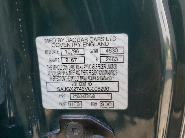 SAJGX2746VC005290 - 1997 JAGUAR XK8 GREEN photo 12