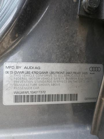 WAUAFAFL1EA011372 - 2014 AUDI A4 PREMIUM GRAY photo 12