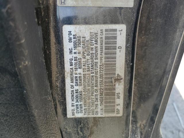 1HGEM22155L007223 - 2005 HONDA CIVIC DX VP Qara foto 12