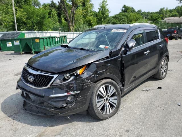 KNDPCCAC1E7652432 - 2014 KIA SPORTAGE EX BLACK photo 1