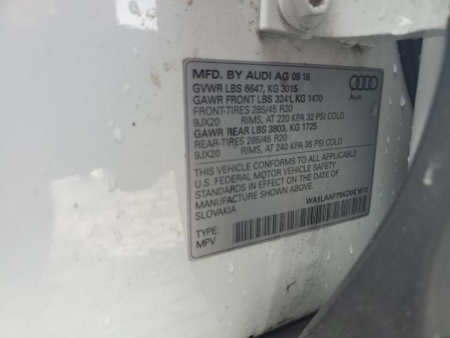 WA1LAAF75KD001672 - 2019 AUDI Q7 PREMIUM PLUS Blanco foto 14