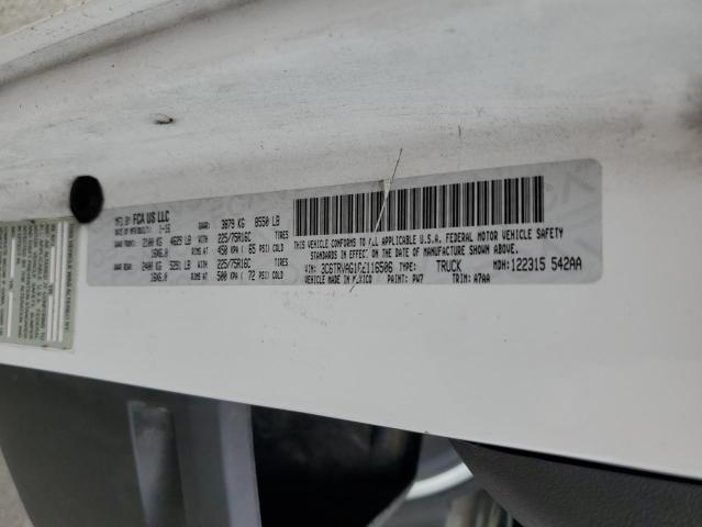 3C6TRVAG1GE116506 - 2016 RAM PROMASTER 1500 STANDARD WHITE photo 13