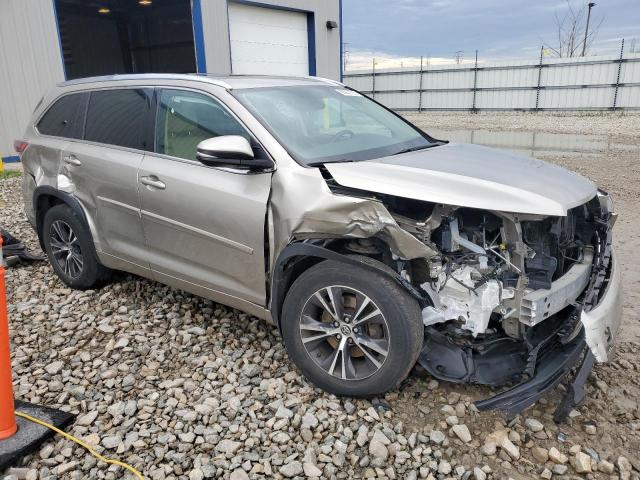 5TDJKRFH4GS226632 - 2016 TOYOTA HIGHLANDER XLE BEIGE photo 4