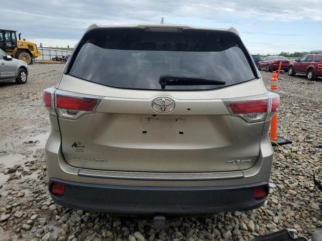 5TDJKRFH4GS226632 - 2016 TOYOTA HIGHLANDER XLE BEIGE photo 6