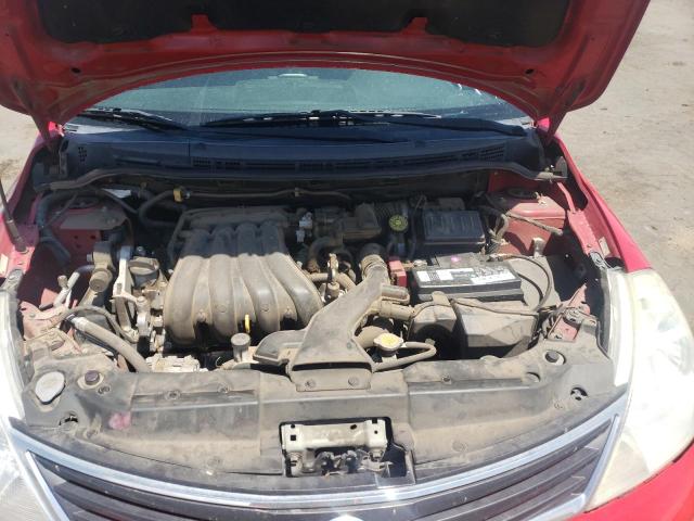 3N1BC1CP3CK813833 - 2012 NISSAN VERSA S RED photo 11