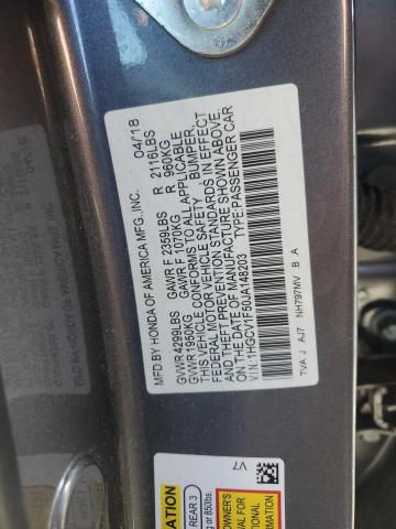 1HGCV1F50JA148203 - 2018 HONDA ACCORD EXL GRAY photo 12
