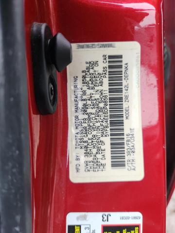 5YFBU4EE6DP085611 - 2013 TOYOTA COROLLA BASE Червоний фото 12