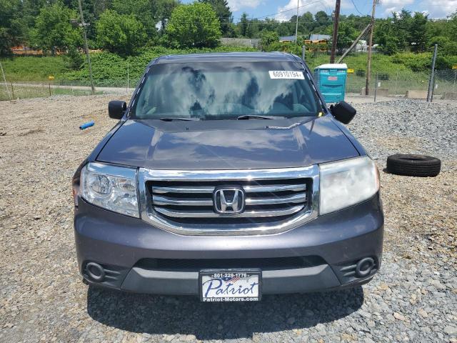 5FNYF4H22EB003568 - 2014 HONDA PILOT LX GRAY photo 5