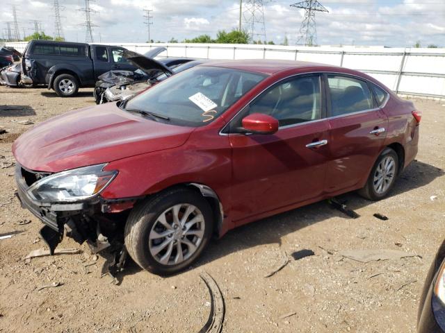 3N1AB7AP9KY219618 - 2019 NISSAN SENTRA S RED photo 1