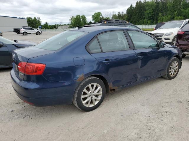 3VWDX7AJ6BM013961 - 2011 VOLKSWAGEN JETTA SE BLUE photo 3