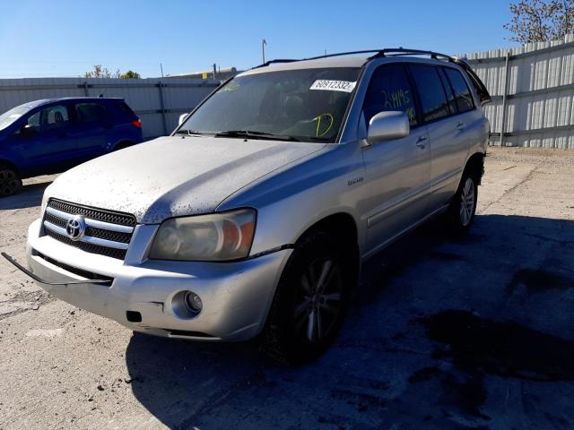 JTEEW21A660006784 - 2006 TOYOTA HIGHLANDER HYBRID SILVER photo 2