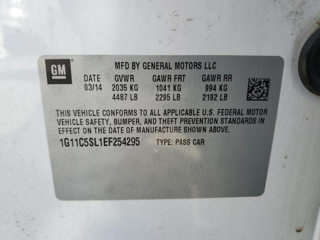 1G11C5SL1EF254295 - 2014 CHEVROLET MALIBU 1LT 白色 照片 12