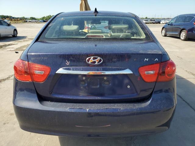 KMHDU4AD1AU191187 - 2010 HYUNDAI ELANTRA BLUE BLUE photo 6