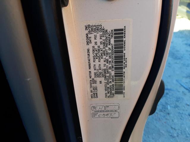 5TBRT341XYS026447 - 2000 TOYOTA TUNDRA ACCESS CAB 白色 照片 12